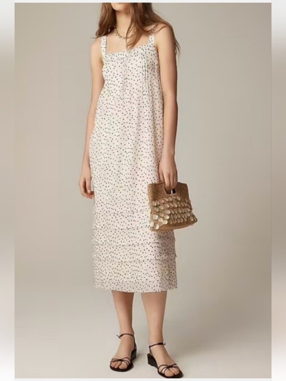 NWT J.CREW pintuck Midi Dress Size XL